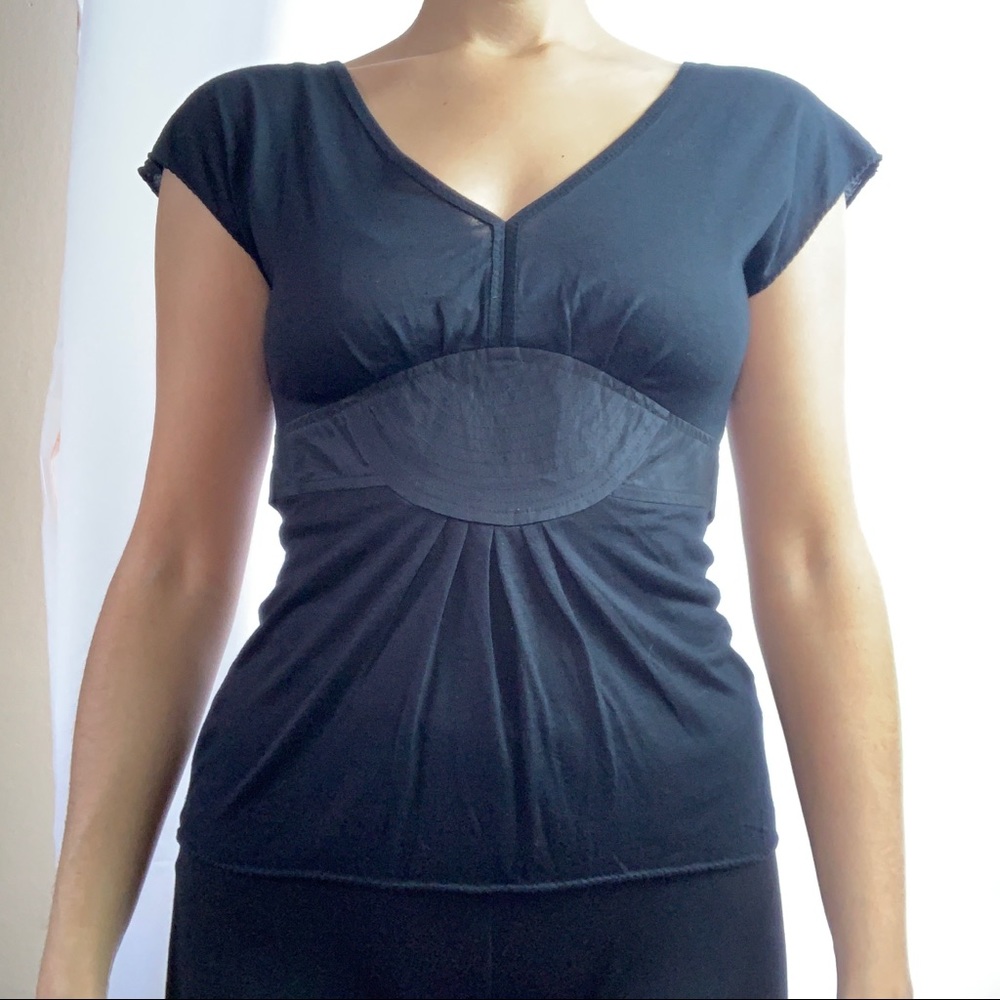 NWOT BR Silk & Rayon Top - Belted